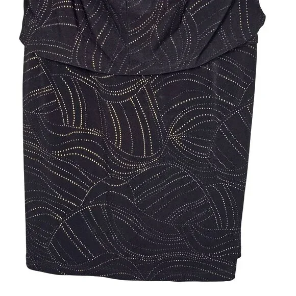 David Meister Black Cold Shoulder Dress Stretch‎ Anti-Wrinkle Womens 6 - Picture 8 of 14